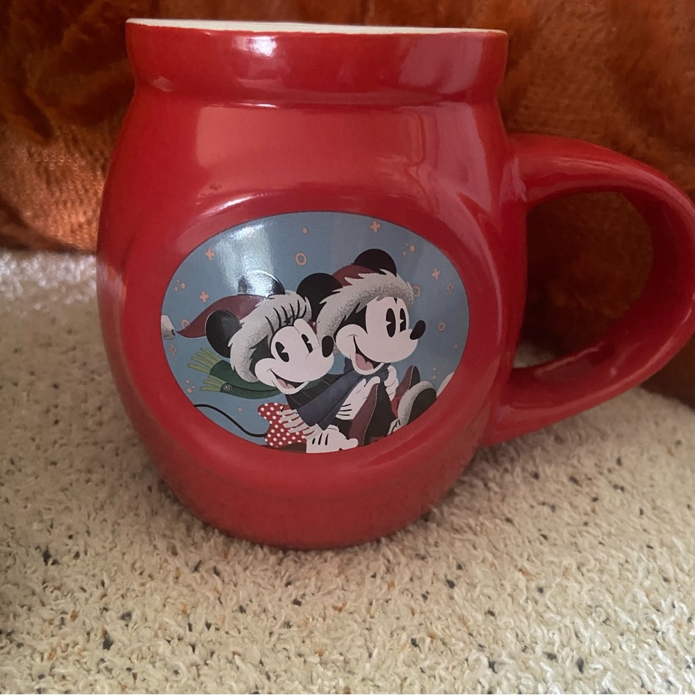 Mickey and Minnie Christmas Mug Cup Frankford Candy Red Disney 2021 No Spoon